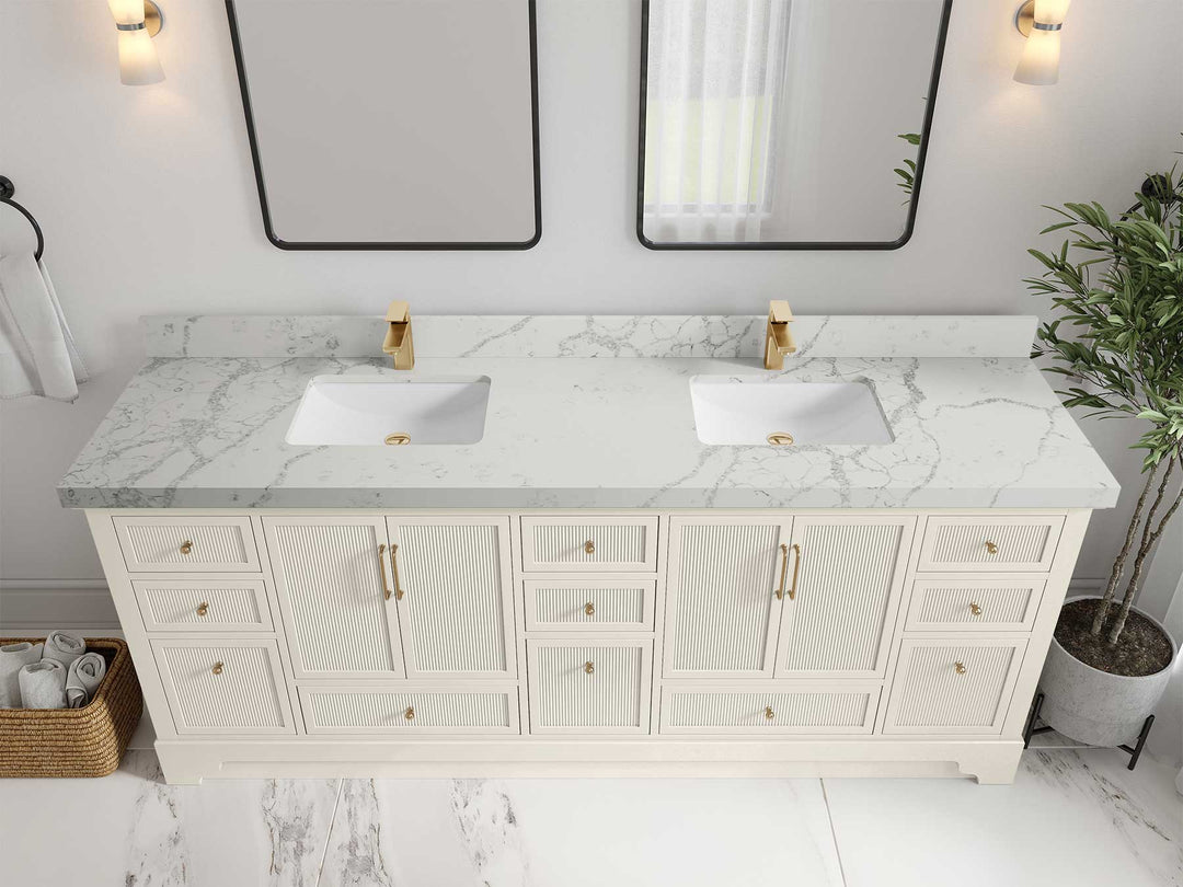 Alys 84 in. W x 22 in. D Double Sink Bathroom Vanity