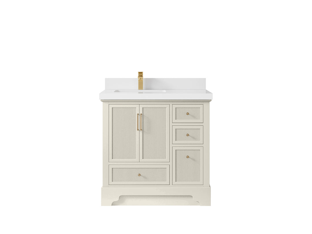 Alys 36 in. W x 22 in. D Left Offset Sink Bathroom Vanity