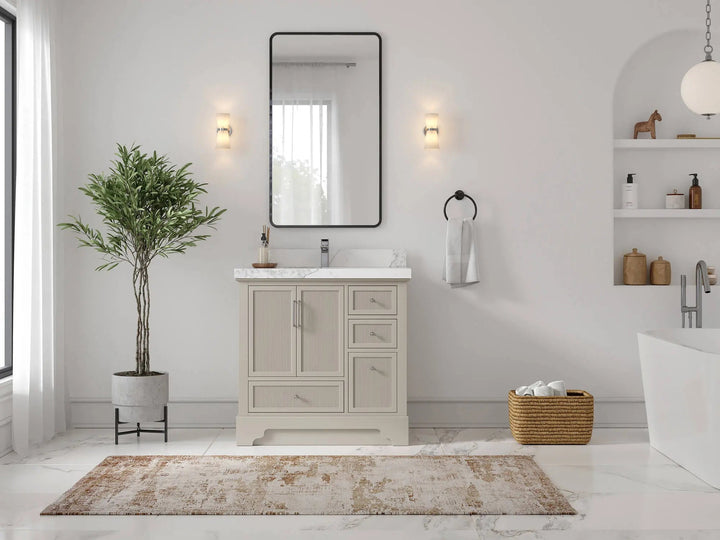Alys 36 in. W x 22 in. D Center Sink Bathroom Vanity - photo 2