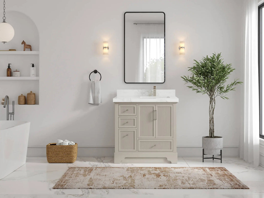 Alys 36 in. W x 22 in. D Right Offset Sink Bathroom Vanity