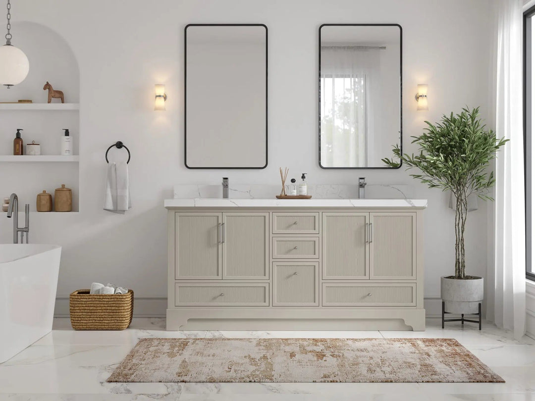 Alys 72 in. W x 22 in. D Double Sink Bathroom Vanity