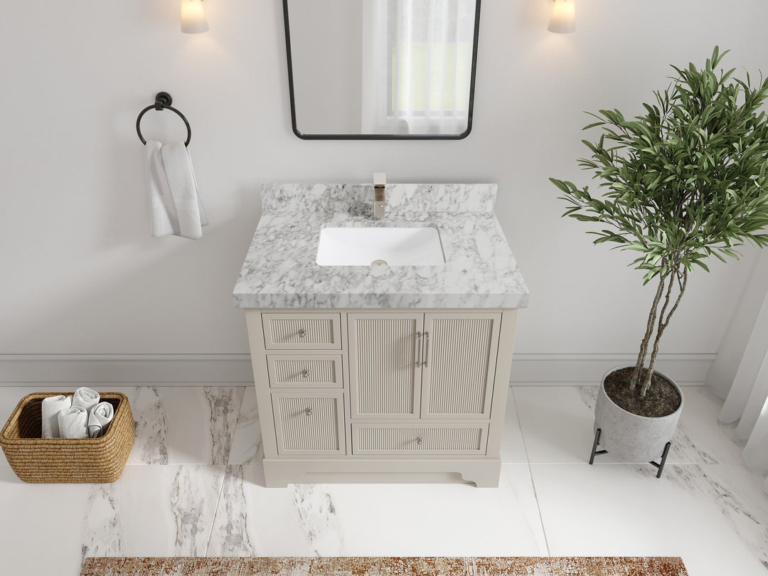 Alys 36 in. W x 22 in. D Center Sink Vanity for Modern Bathrooms