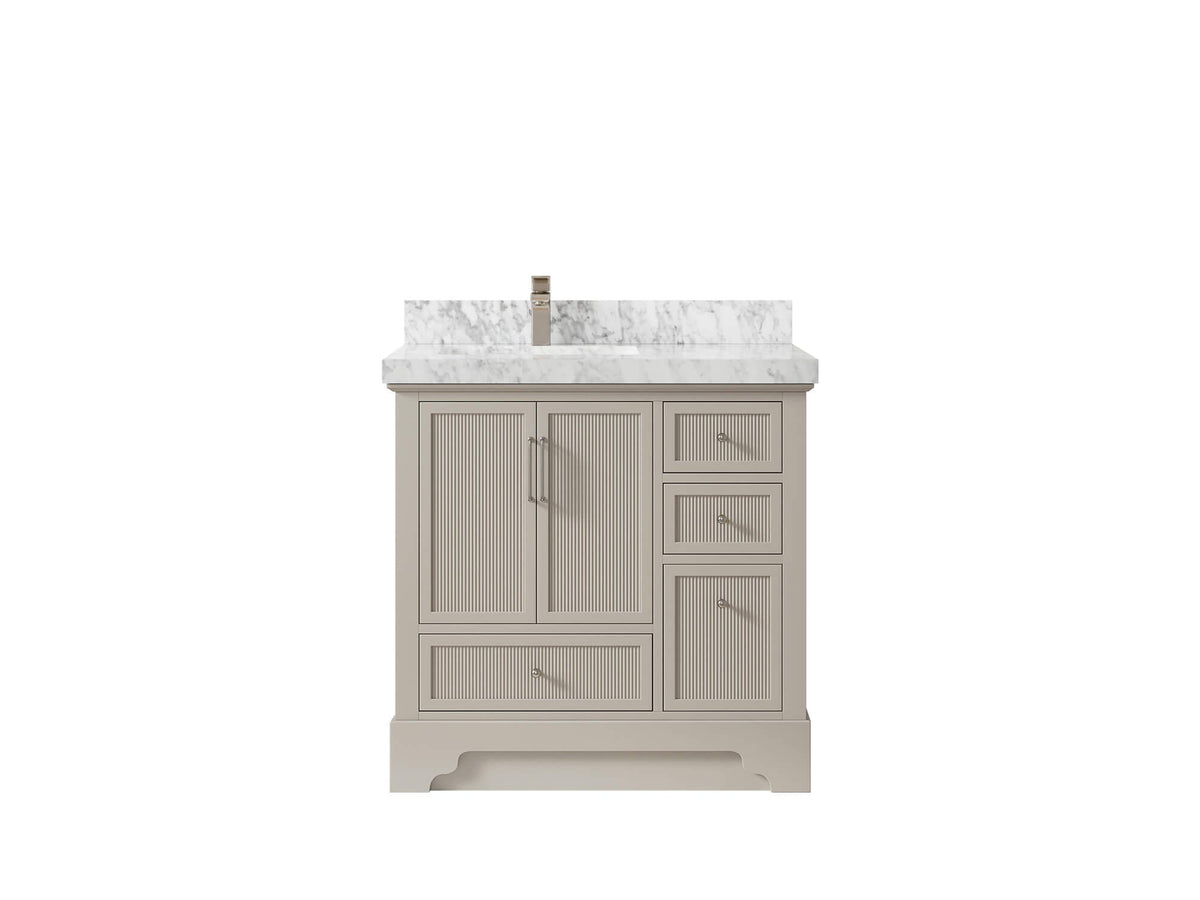 Alys 36 in. W x 22 in. D Left Offset Sink Bathroom Vanity