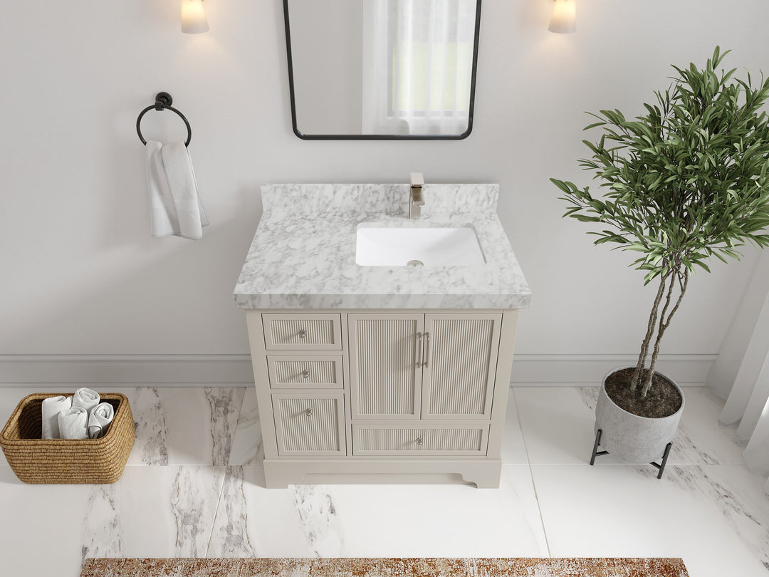 Alys 36 in. W x 22 in. D Right Offset Sink Bathroom Vanity