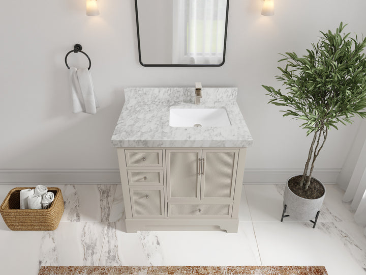 Alys 36 in. W x 22 in. D Right Offset Sink Bathroom Vanity - photo 41