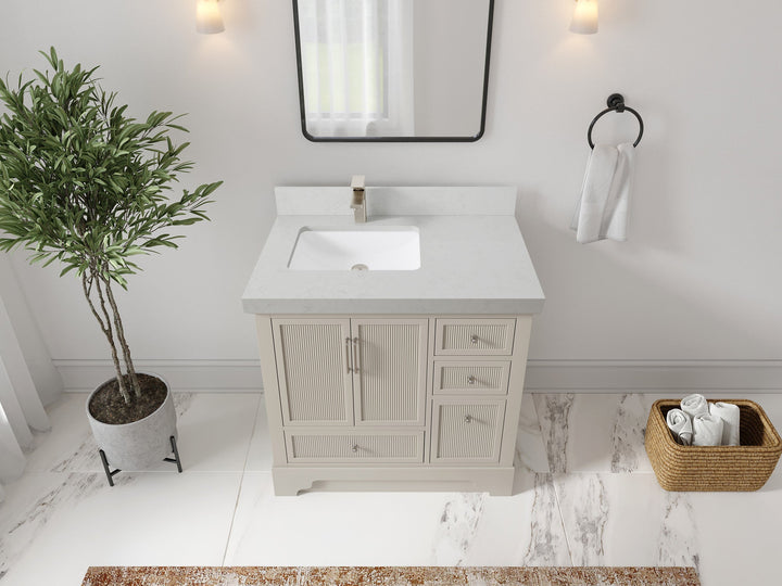 Alys 36 in. W x 22 in. D Left Offset Sink Bathroom Vanity - photo 19