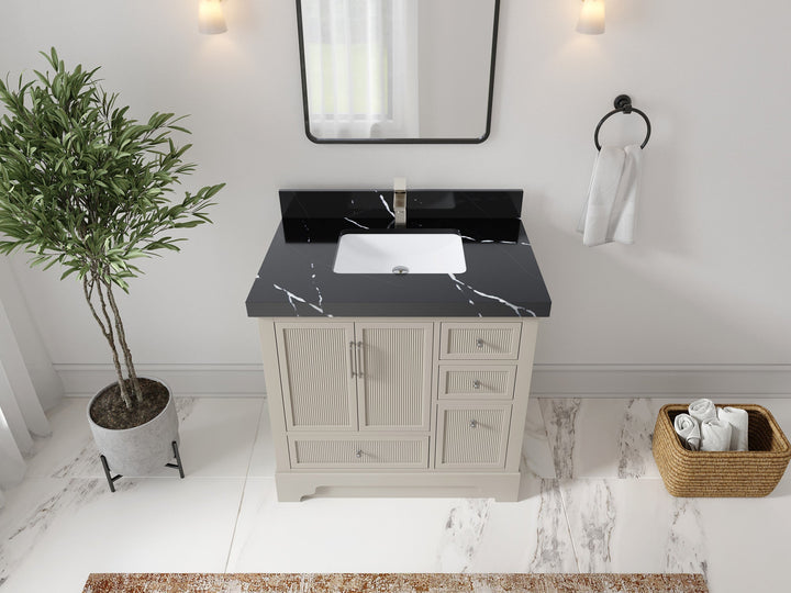 Alys 36 in. W x 22 in. D Center Sink Bathroom Vanity - photo 7