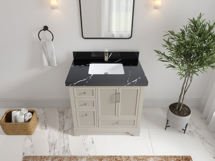 Alys 36 in. W x 22 in. D Center Sink Vanity for Modern Bathrooms - photo 7