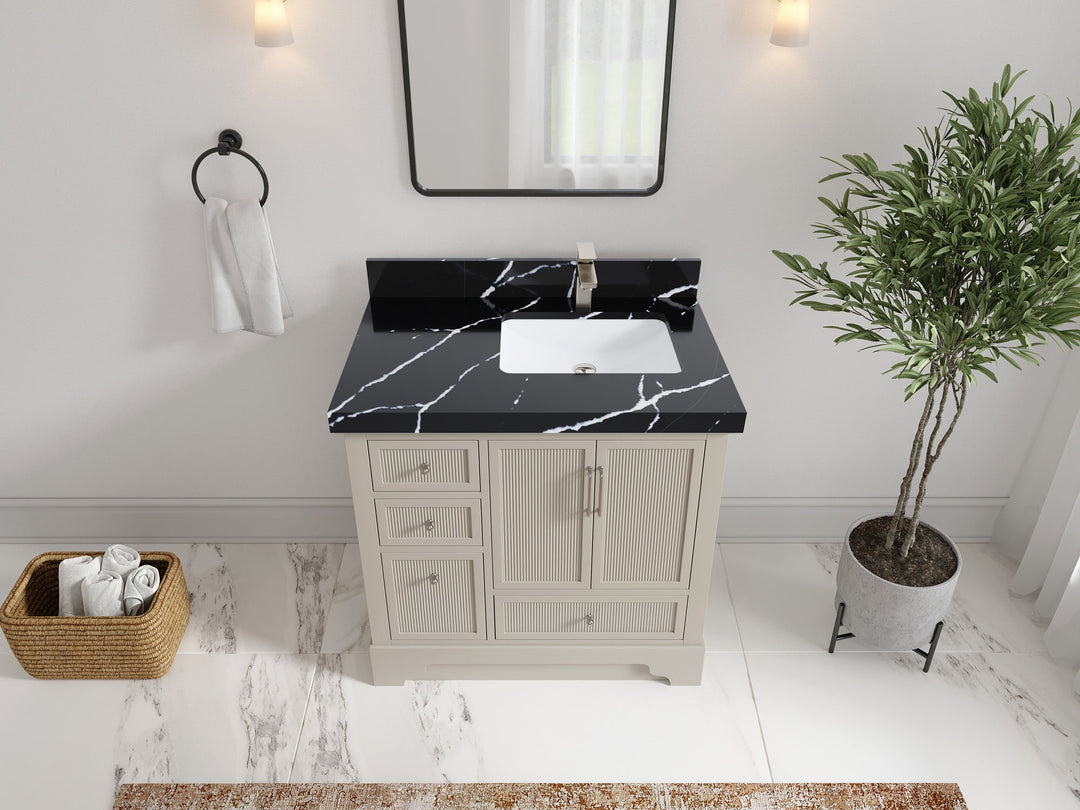 Alys 36 in. W x 22 in. D Right Offset Sink Bathroom Vanity