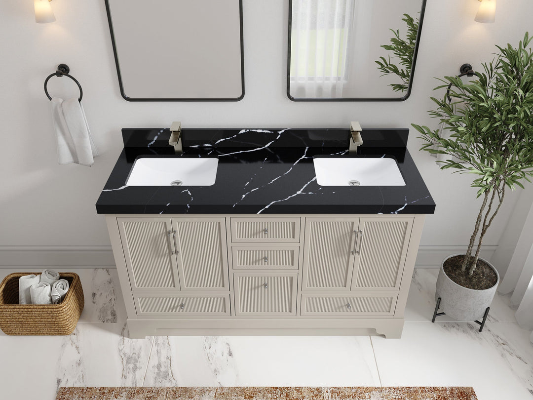 Alys 60 in. W x 22 in. D Double Sink Bathroom Vanity