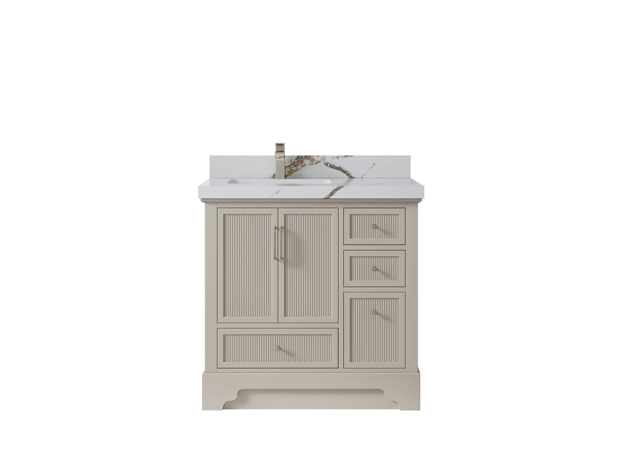 Alys 36 in. W x 22 in. D Left Offset Sink Bathroom Vanity