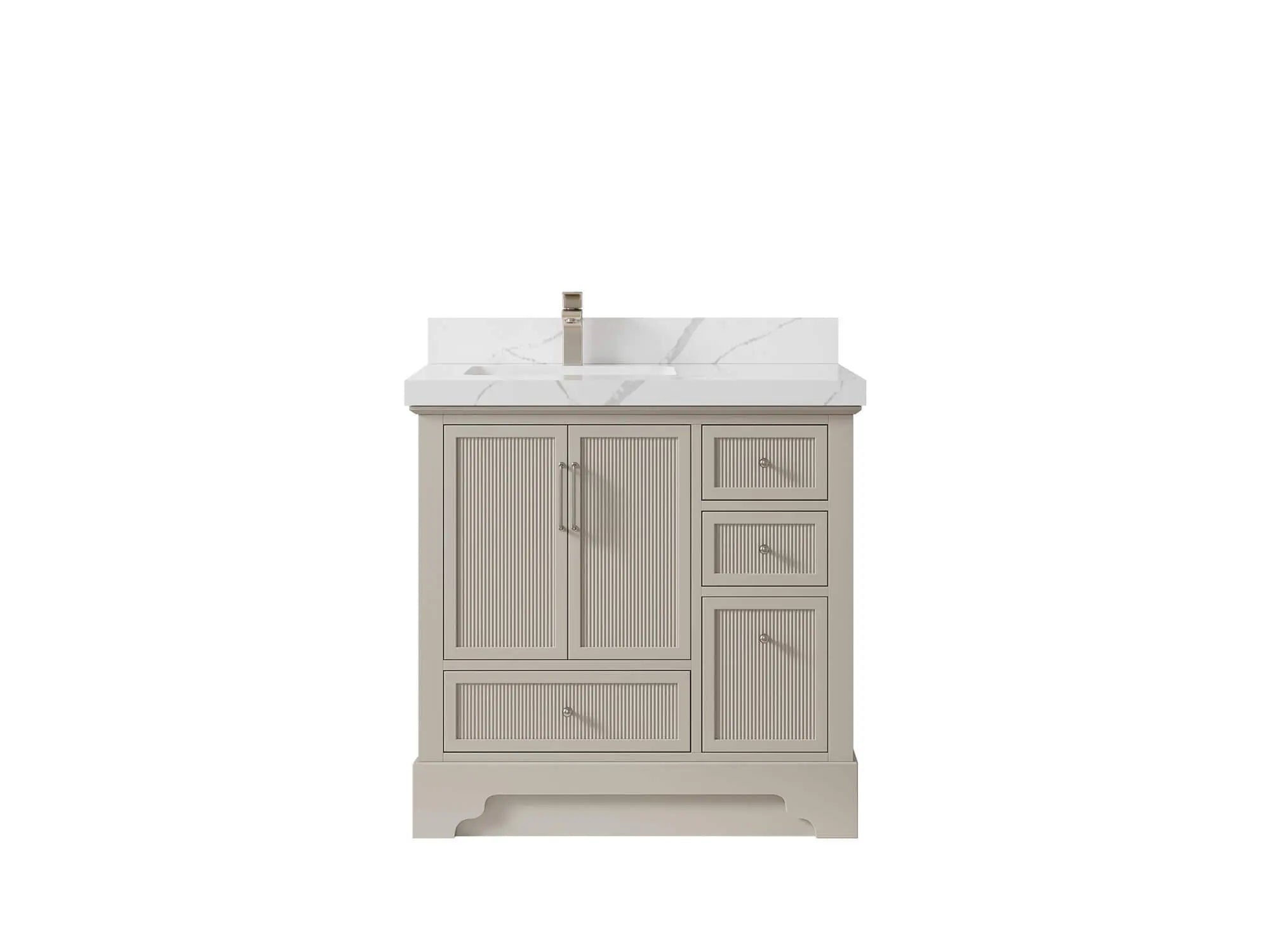 Alys 36 in. W x 22 in. D Left Offset Sink Bathroom Vanity