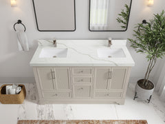 Alys 60 in. W x 22 in. D Double Sink Bathroom Vanity - photo 14