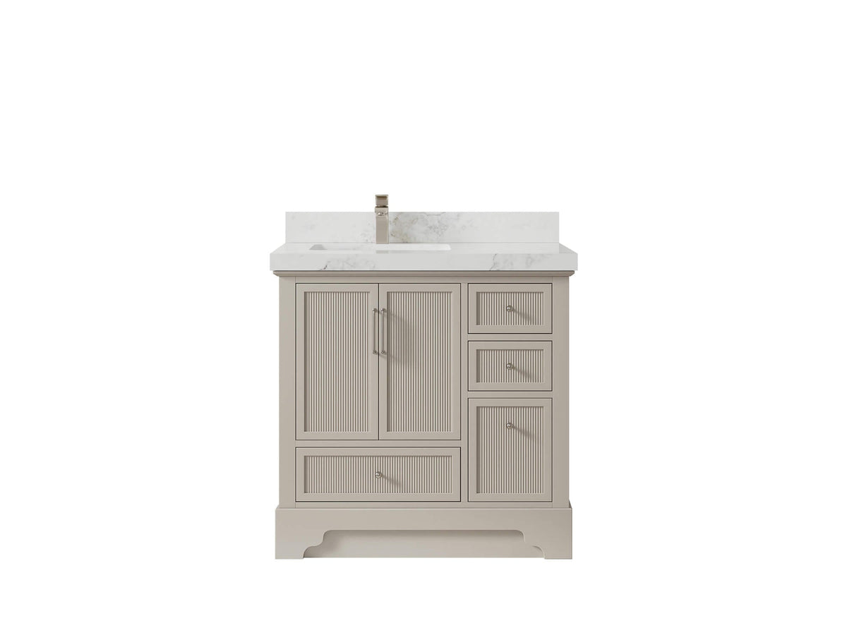 Alys 36 in. W x 22 in. D Left Offset Sink Bathroom Vanity