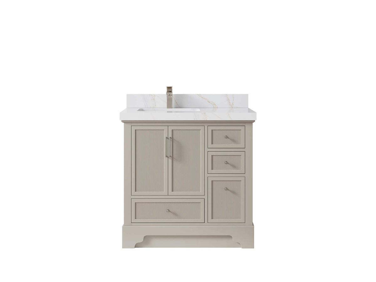Alys 36 in. W x 22 in. D Left Offset Sink Bathroom Vanity