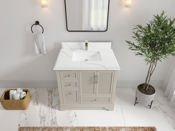Alys 36 in. W x 22 in. D Center Sink Vanity for Modern Bathrooms - photo 21