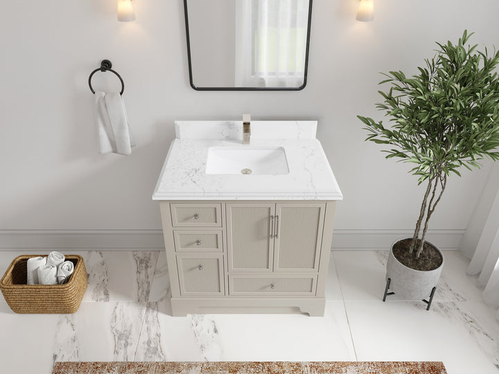 Alys 36 in. W x 22 in. D Center Sink Vanity for Modern Bathrooms - photo 23