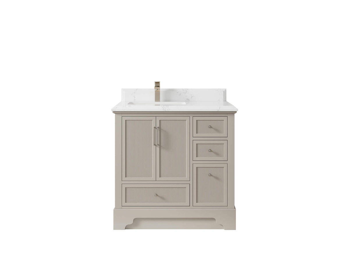 Alys 36 in. W x 22 in. D Left Offset Sink Bathroom Vanity