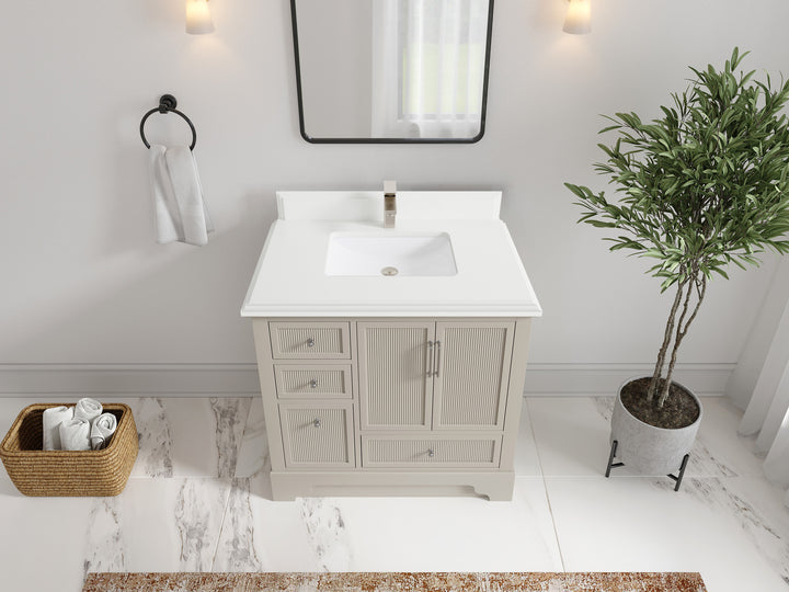 Alys 36 in. W x 22 in. D Center Sink Vanity for Modern Bathrooms - photo 25