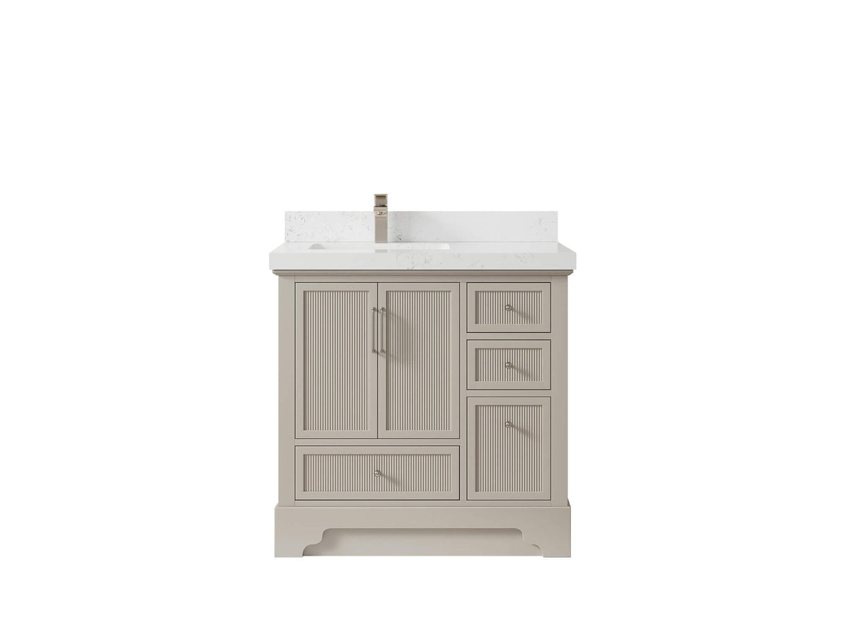Alys 36 in. W x 22 in. D Left Offset Sink Bathroom Vanity