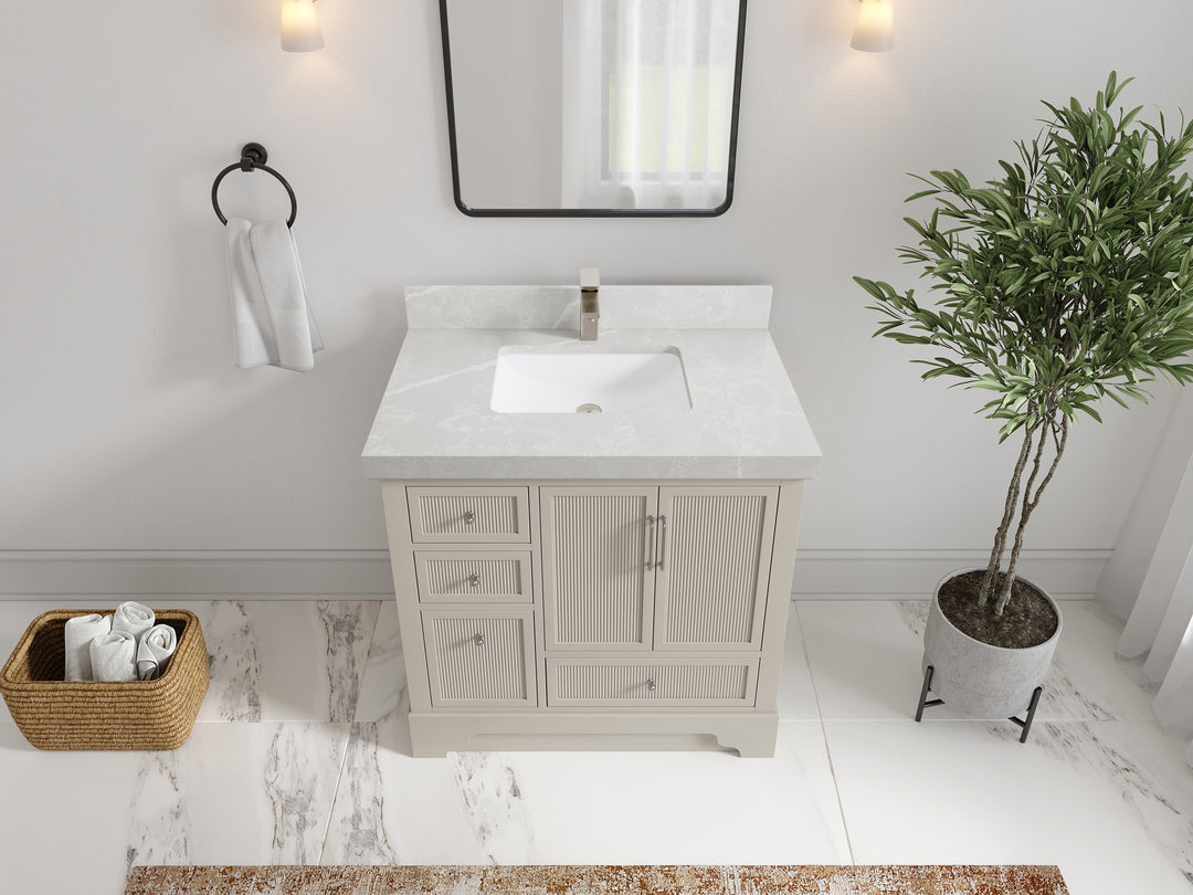 Alys 36 in. W x 22 in. D Center Sink Vanity for Modern Bathrooms