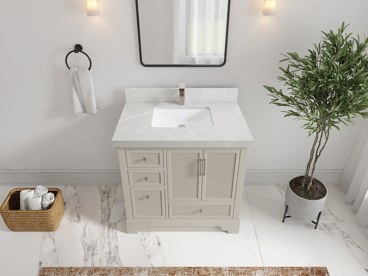 Alys 36 in. W x 22 in. D Center Sink Vanity for Modern Bathrooms - photo 29