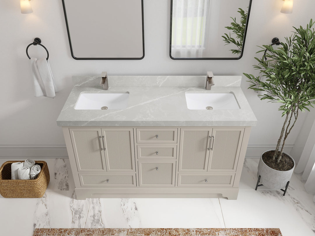 Alys 60 in. W x 22 in. D Double Sink Bathroom Vanity