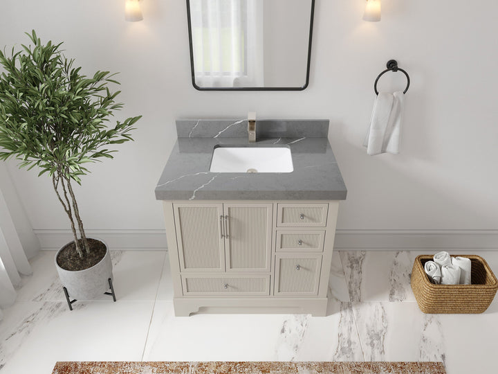 Alys 36 in. W x 22 in. D Center Sink Bathroom Vanity - photo 31