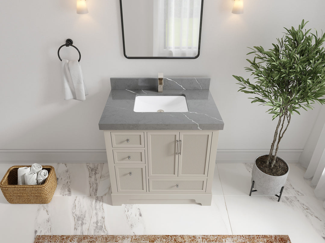 Alys 36 in. W x 22 in. D Center Sink Vanity for Modern Bathrooms