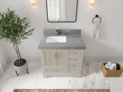 Alys 36 in. W x 22 in. D Left Offset Sink Bathroom Vanity - photo 31
