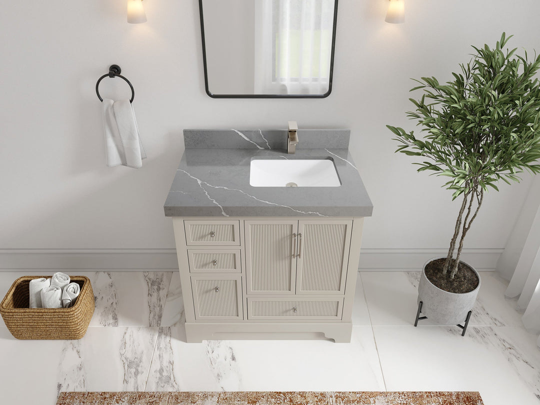 Alys 36 in. W x 22 in. D Right Offset Sink Bathroom Vanity