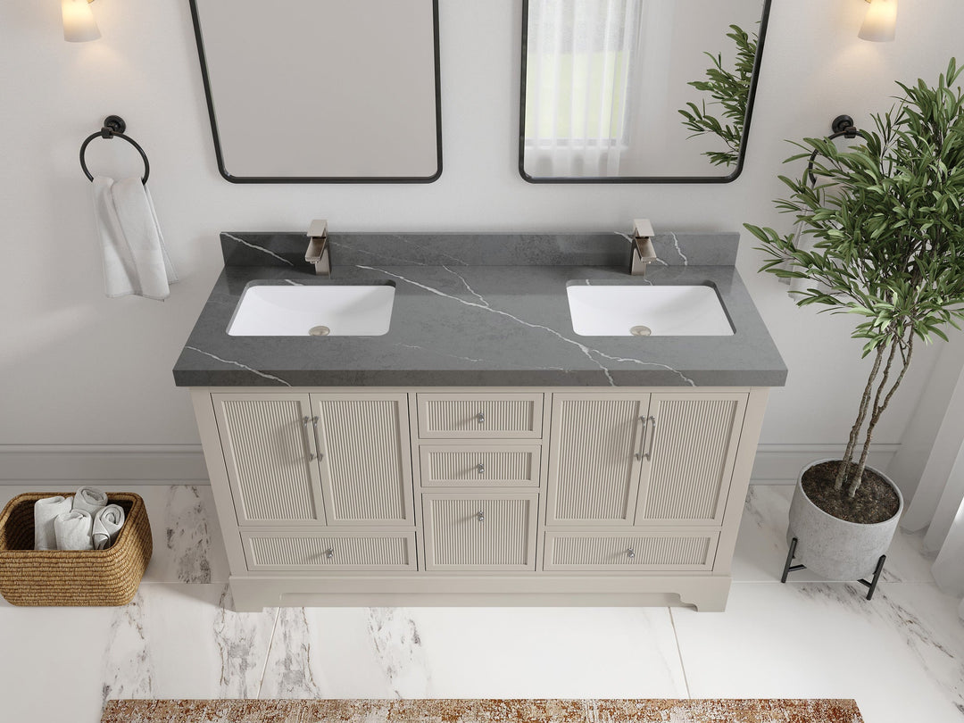 Alys 60 in. W x 22 in. D Double Sink Bathroom Vanity