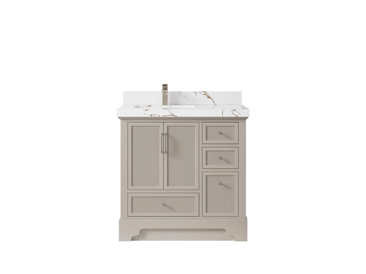 Alys 36 in. W x 22 in. D Left Offset Sink Bathroom Vanity
