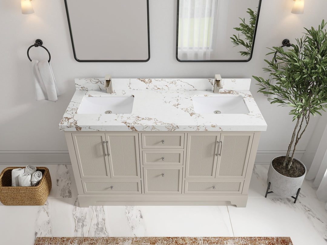 Alys 60 in. W x 22 in. D Double Sink Bathroom Vanity