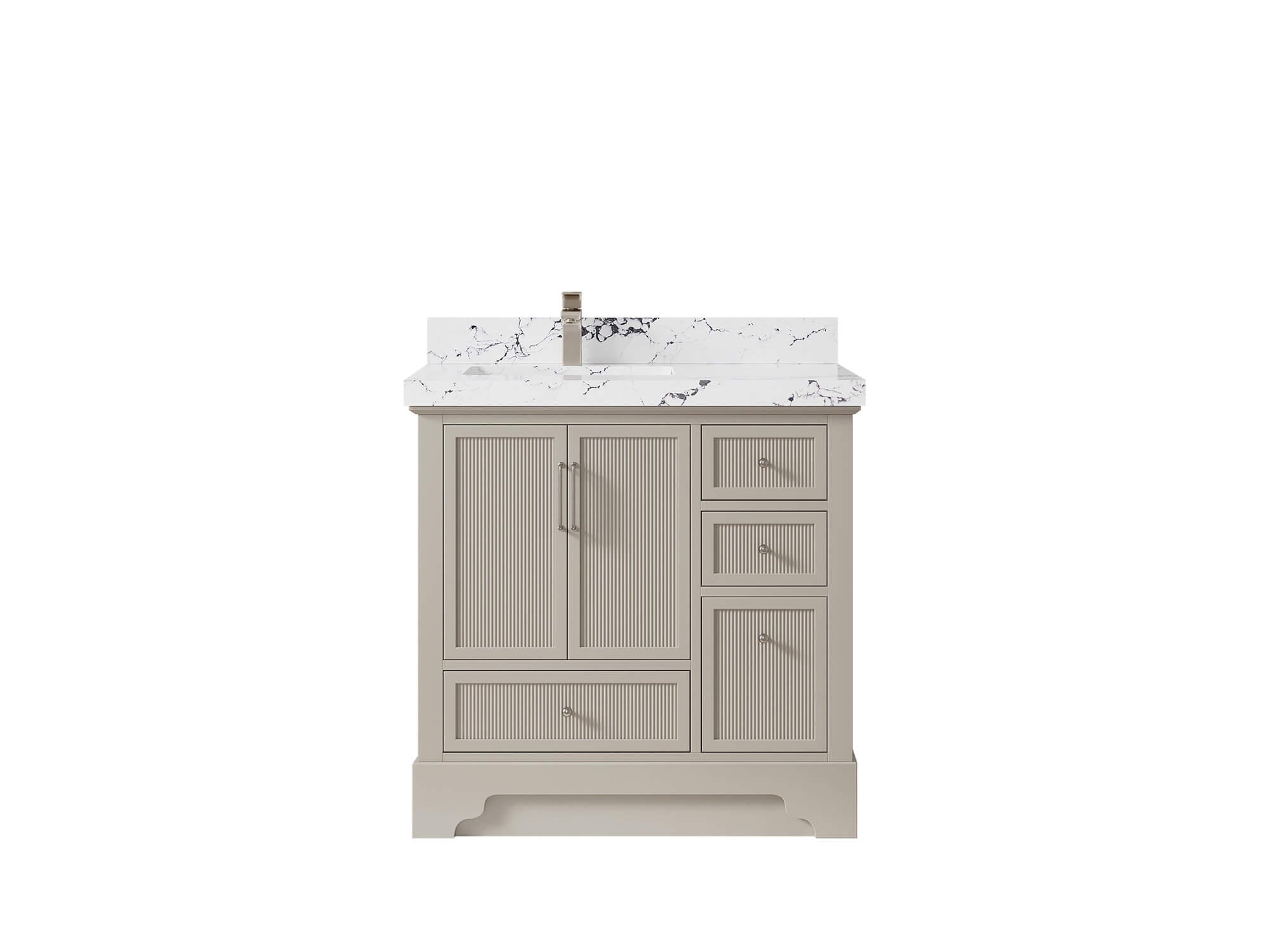 Alys 36 in. W x 22 in. D Left Offset Sink Bathroom Vanity