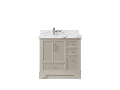 Alys 36 in. W x 22 in. D Left Offset Sink Bathroom Vanity