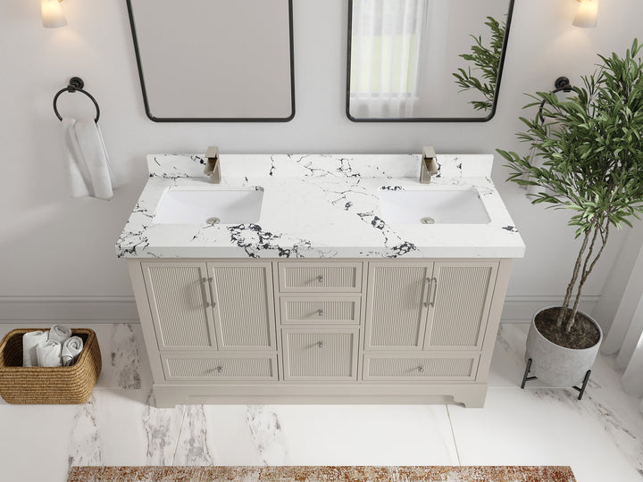 Alys 60 in. W x 22 in. D Double Sink Bathroom Vanity - photo 42