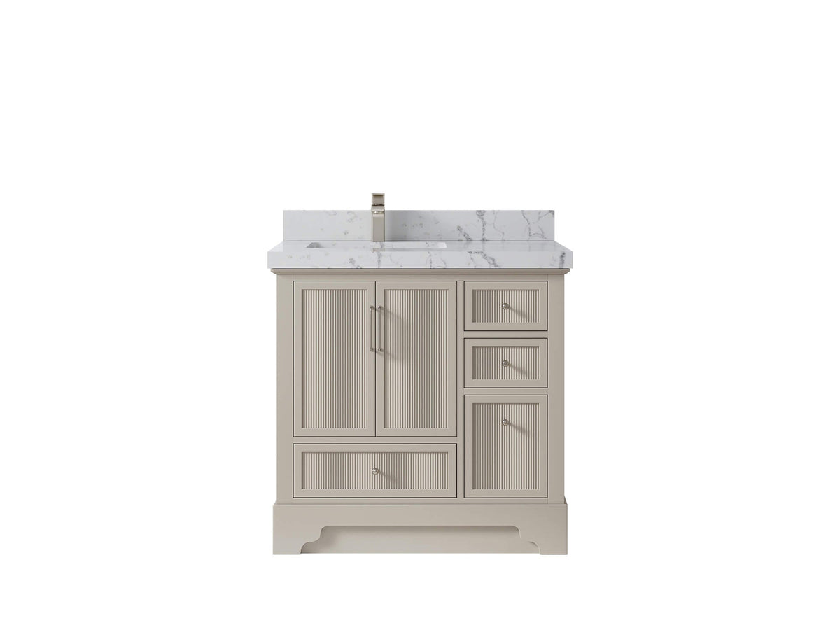 Alys 36 in. W x 22 in. D Left Offset Sink Bathroom Vanity