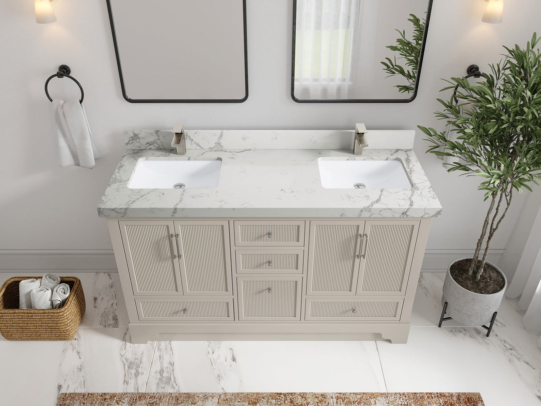 Alys 60 in. W x 22 in. D Double Sink Bathroom Vanity