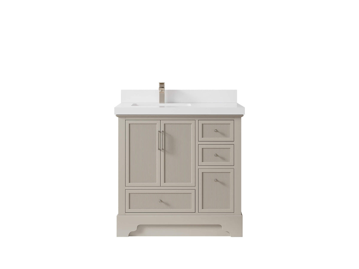 Alys 36 in. W x 22 in. D Left Offset Sink Bathroom Vanity