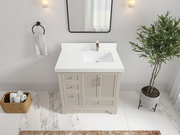 Alys 36 in. W x 22 in. D Right Offset Sink Bathroom Vanity - photo 39