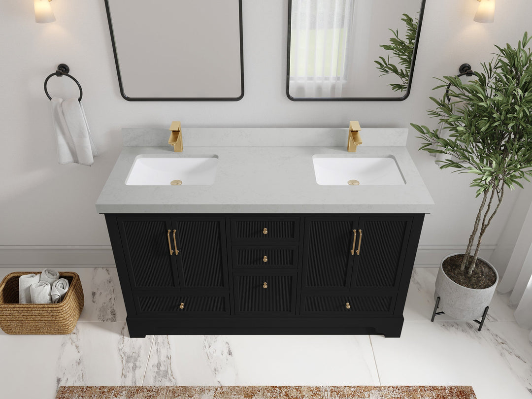 Alys 60 in. W x 22 in. D Double Sink Bathroom Vanity