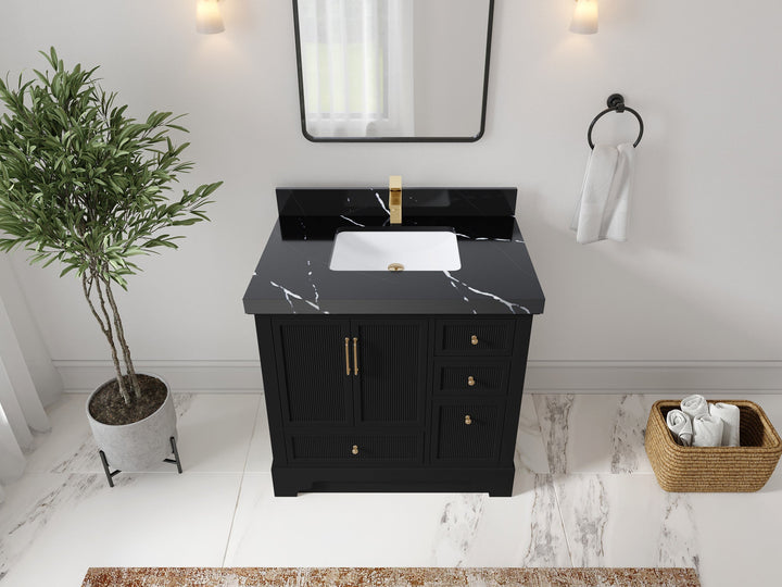 Alys 36 in. W x 22 in. D Center Sink Bathroom Vanity - photo 7