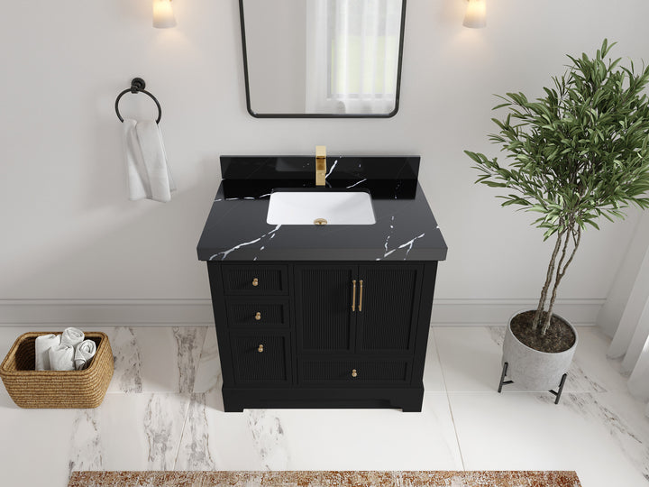 Alys 36 in. W x 22 in. D Center Sink Vanity for Modern Bathrooms - photo 11