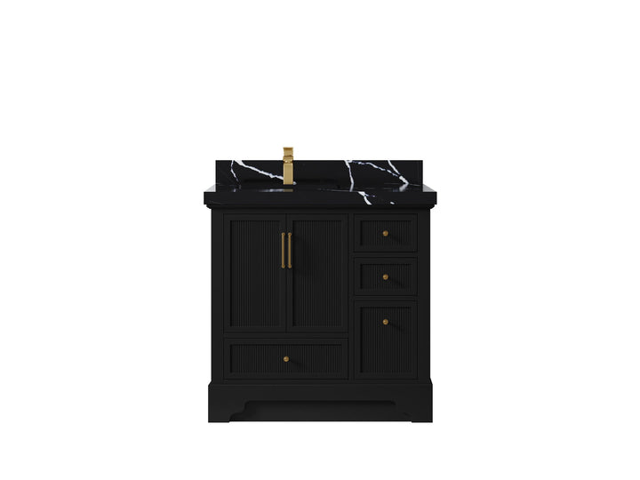 Alys 36 in. W x 22 in. D Left Offset Sink Bathroom Vanity - photo 8