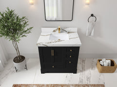 Alys 36 in. W x 22 in. D Center Sink Bathroom Vanity - photo 9
