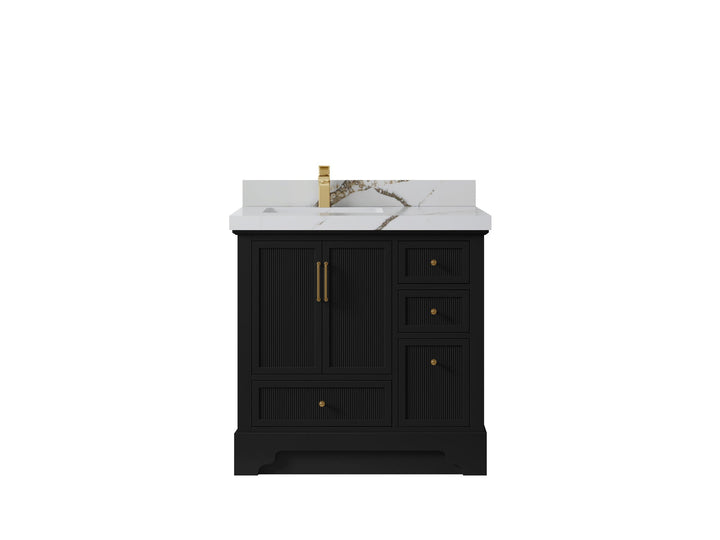Alys 36 in. W x 22 in. D Left Offset Sink Bathroom Vanity - photo 10