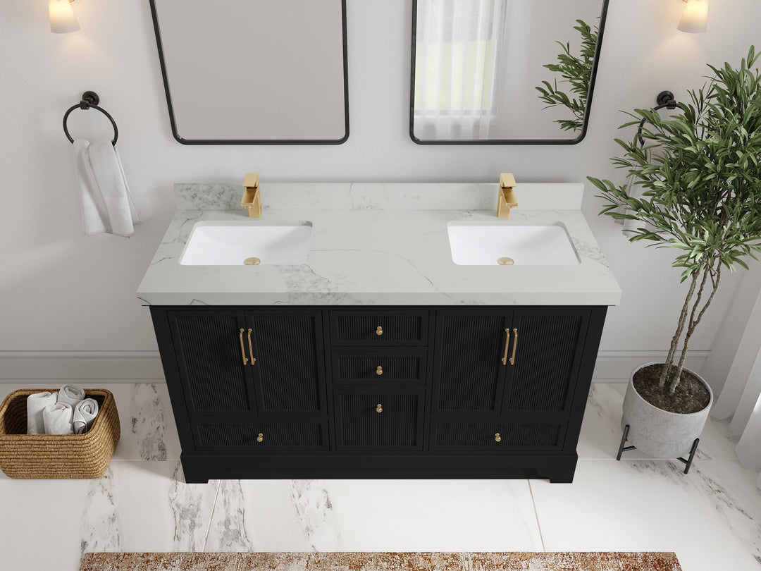 Alys 60 in. W x 22 in. D Double Sink Bathroom Vanity