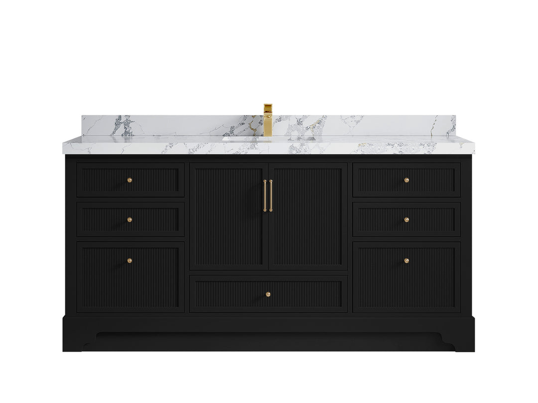 Alys 72 in. W x 22 in. D Single Sink Bathroom Vanity