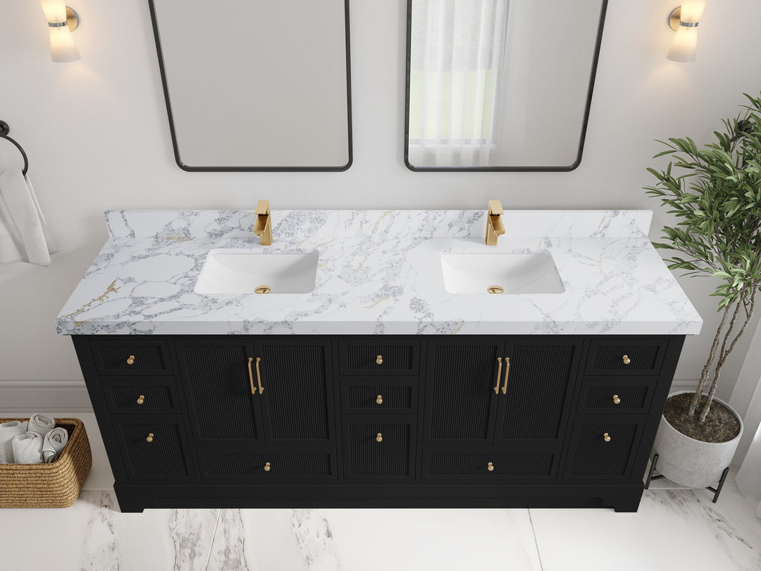Alys 80 in. W x 22 in. D Double Sink Bathroom Vanity